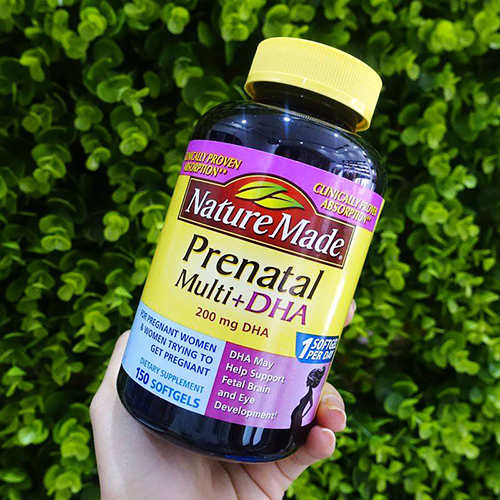 Thuốc Bổ Cho Phụ Nữ Mang Thai Nature Made Prenatal Multi + DHA 200mg